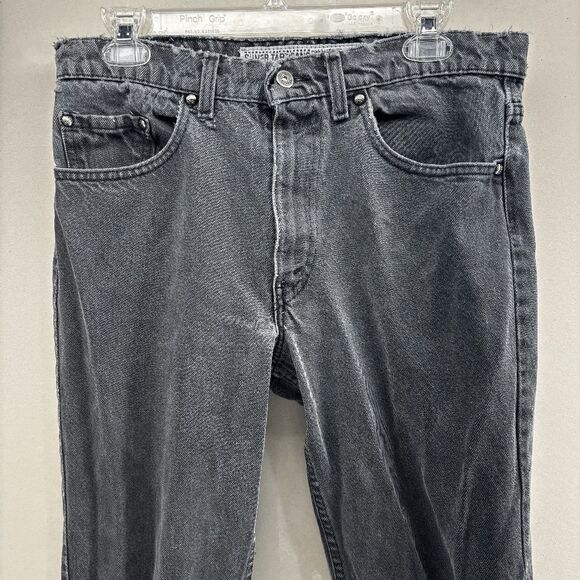 Vintage 90s Levi Strauss Silvertab 512 Dark Gray Jeans 33x33 Made In USA - Picture 7 of 14